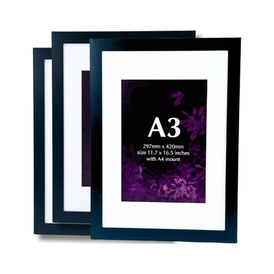 Black Storage Picture Frame - Set of 3