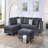 Upholstered L-Shaped Sectional Reversible-1337588817
