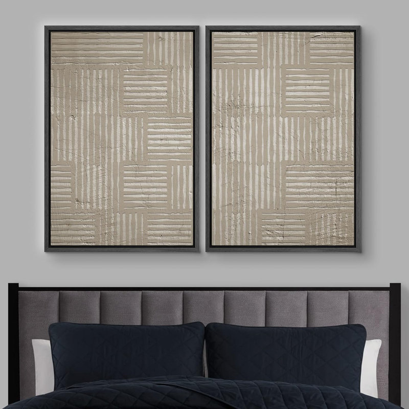 Geometric Line 2 - Pieces, Black, 36" H x 48" W