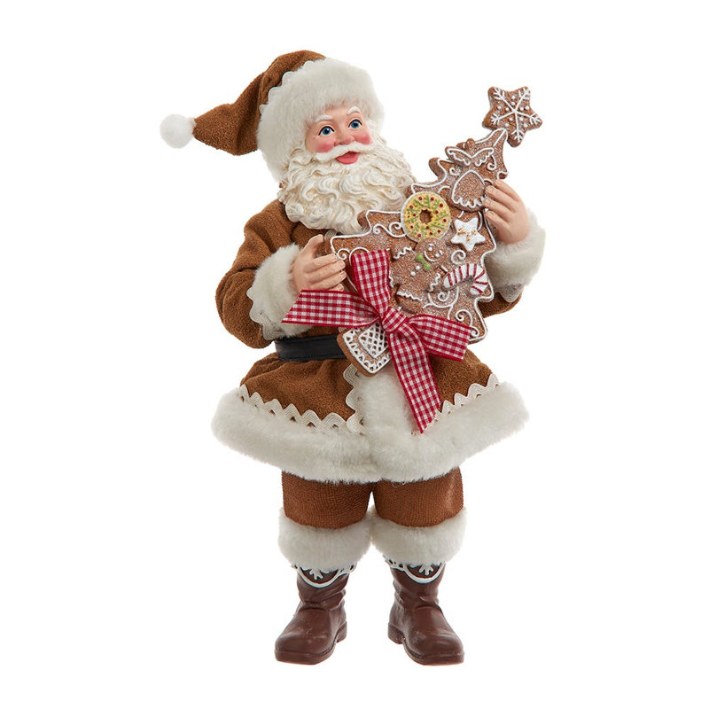 Arbre de père Noël en pain d'épice 10,5 pouces Kurt Adler Fabriché