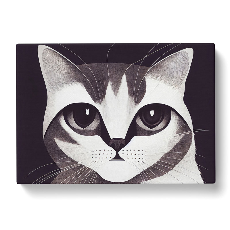 Cat Illustration - Wrapped Canvas