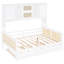 Lit de jour pleine grandeur avec lit gigogne simple et armoire à tablettes, bois attrayant en bois massif au design attrayant-893604222-893604223