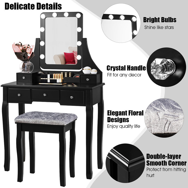 Aycock Vanity, Black