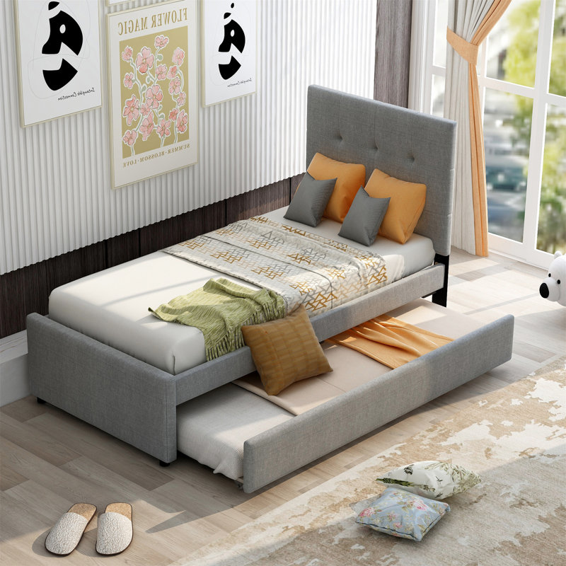 Eisinger Upholstered Sleigh Bed, Twin