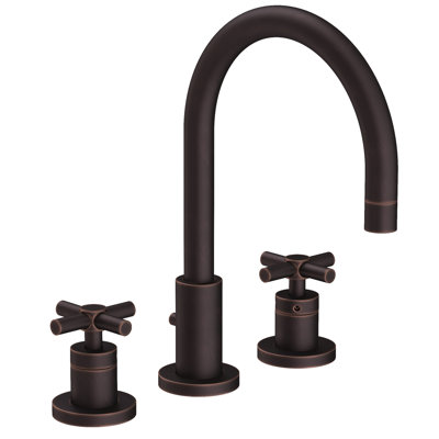 East Linear Widespread Bathroom Faucet with Drain Assembly