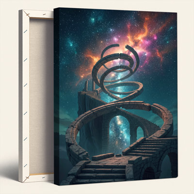 Cosmic Spiral, reproduction d'art sur toile, ensemble de 1