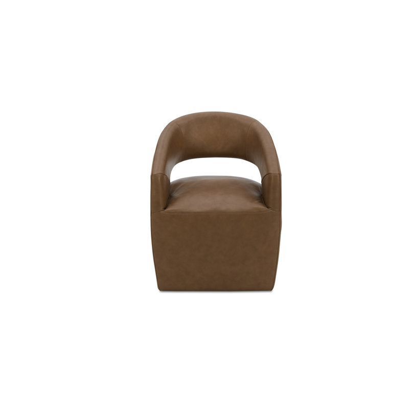 Chaise roulante Barrow en cuir brun clair