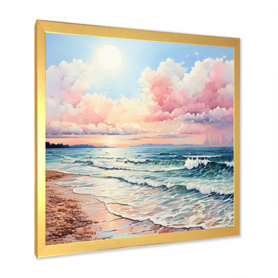 Pink Beach Breezes - Coastal Beach Sand Wall Art Decor