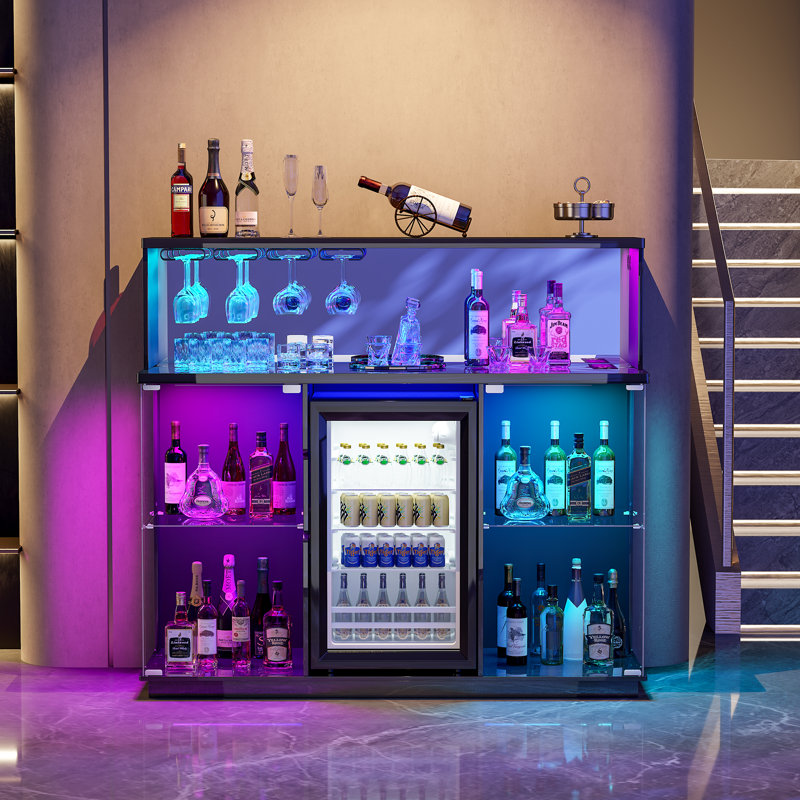 45 cm Bar Cabinet Bar Cabinet, Black