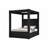 1Pc Canopy Four-Poster Bed(Only Bed)-326159645-326159640