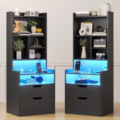 Tall Nightstand Set Of 2
