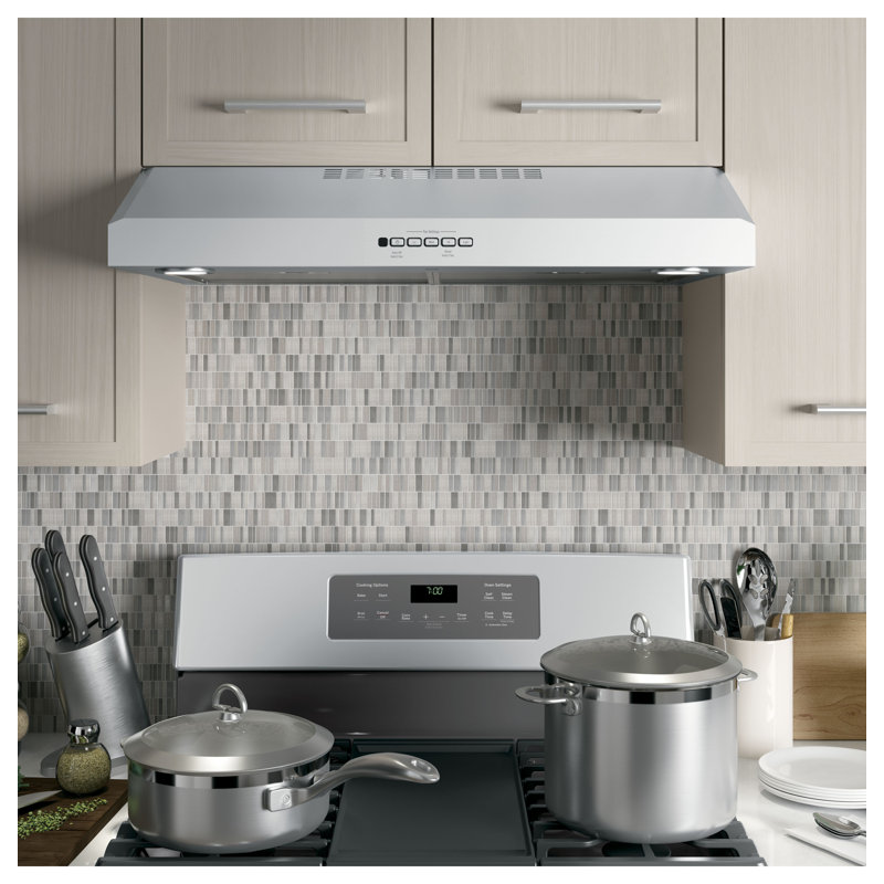 29.88" 310 CFM Convertible Under Cabinet Range Hood with Nightlight, Stainless Steel