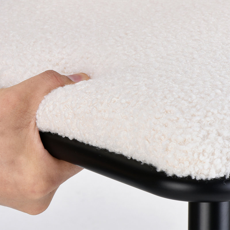 Fabric Upholstered Side Dining Chairs, White