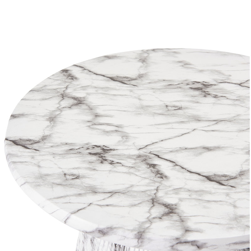 Table d'appoint Afgo MGO d'extérieur avec surface effet marbre fabriquée à la main