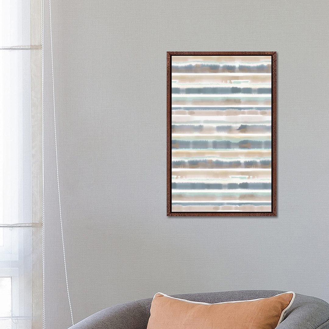 Watercolor Stripe Earthy by Jacqueline Maldonado - Print on Canvas