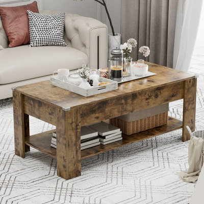 Table basse à 4 pieds avec rangement Kaleva