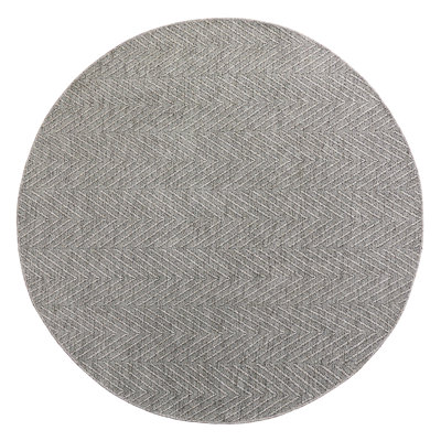 TOWN & COUNTRY BASICS Pax Herringbone Textured Solid Machine Washable Area Rug Grey