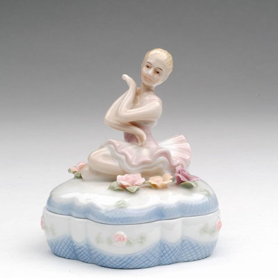 Boîte à bijoux « Ballerine en robe rose » - 8,9 cm (H)