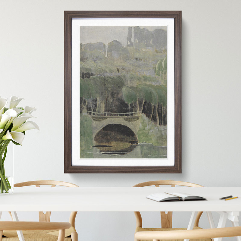 Spring Motif by Mikalojus Konstantinas - Picture Frame Painting, Walnut, 36cm H x 27cm W x 2cm D