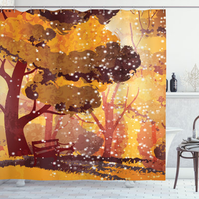 Shower Curtain with Hooks Included