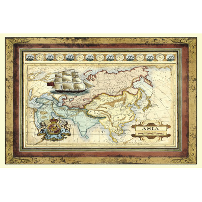 Map Of Asia - Wrapped Canvas Print