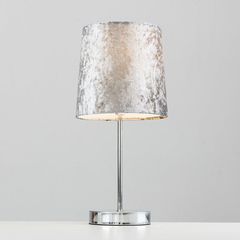 Lynnette Metal Table Lamp, Silver Grey, LED Bulb