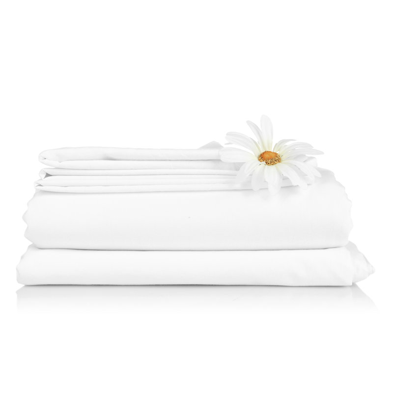Choice Collection Flat Sheet – Cotton/Poly Percale, 200 Thread Count, Wrinkle-Resistant