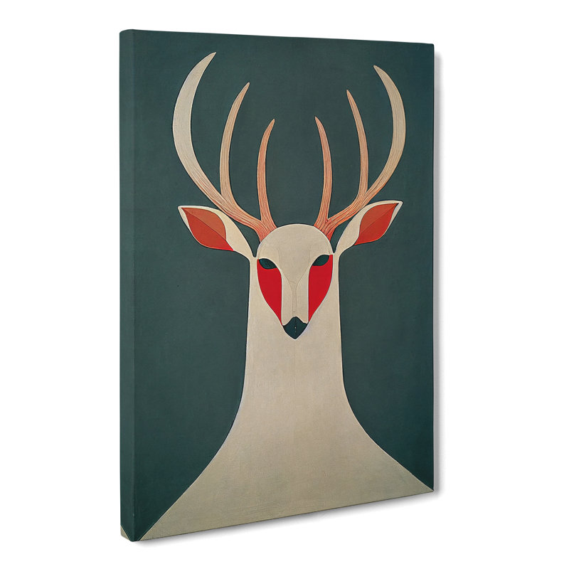 Unique Deer Abstract Vol.1 - Wrapped Canvas, 50cm H x 35cm W x 3cm D