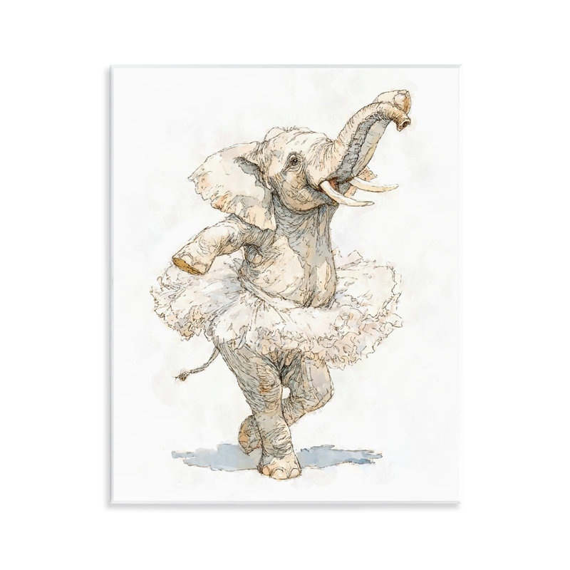 Plaque murale Ballet Elephant Tutu, design par Ziwei Li