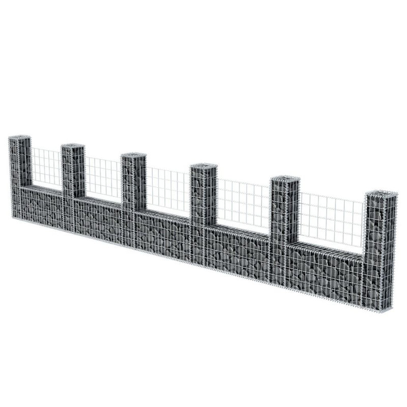 Marthasville Garden Gabion, 100 cm H x 570cm W x 20cm D