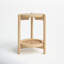 Hedda Natural Wood/Rattan 20"H Side Decorative and Useful Table with Mango Wood, MDF, and Rattan Construction for Stylish and Practical Storage Accent Furniture
