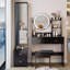 Bureau de maquillage avec miroir et lumières DEL, tabouret-964533627