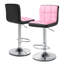 Faux Leather Swivel Bar Stools, Adjustable Counter Height Barstools Chair with Backrest and Footrest-65852021-122453826