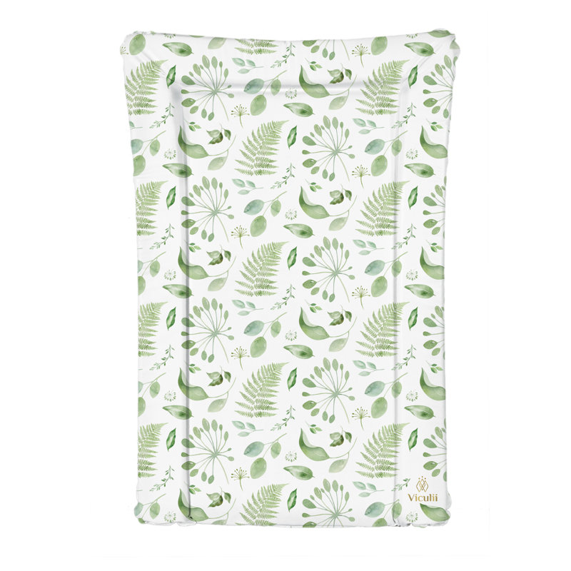 Deluxe Unisex Baby Waterproof Changing Mat With Raised Edges Botanical 