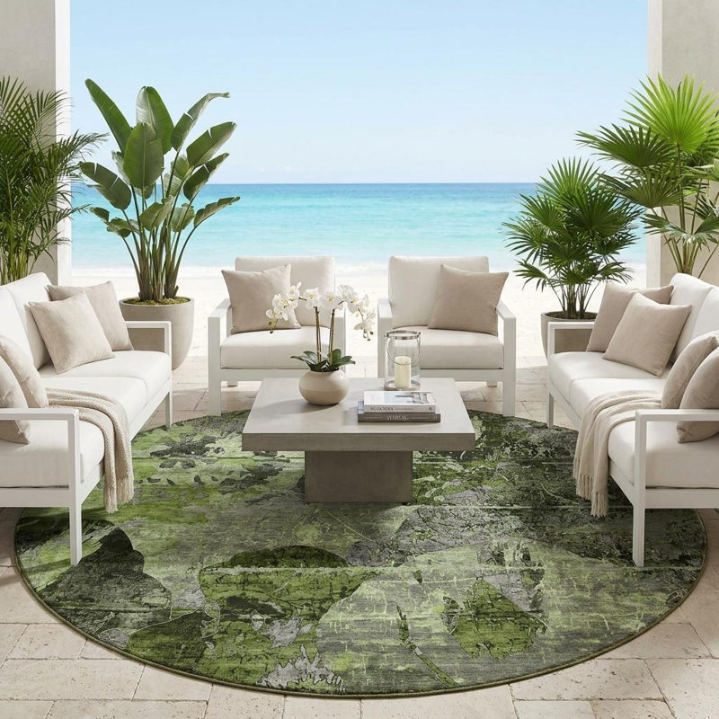 Tapis d'intérieur rond 8 po