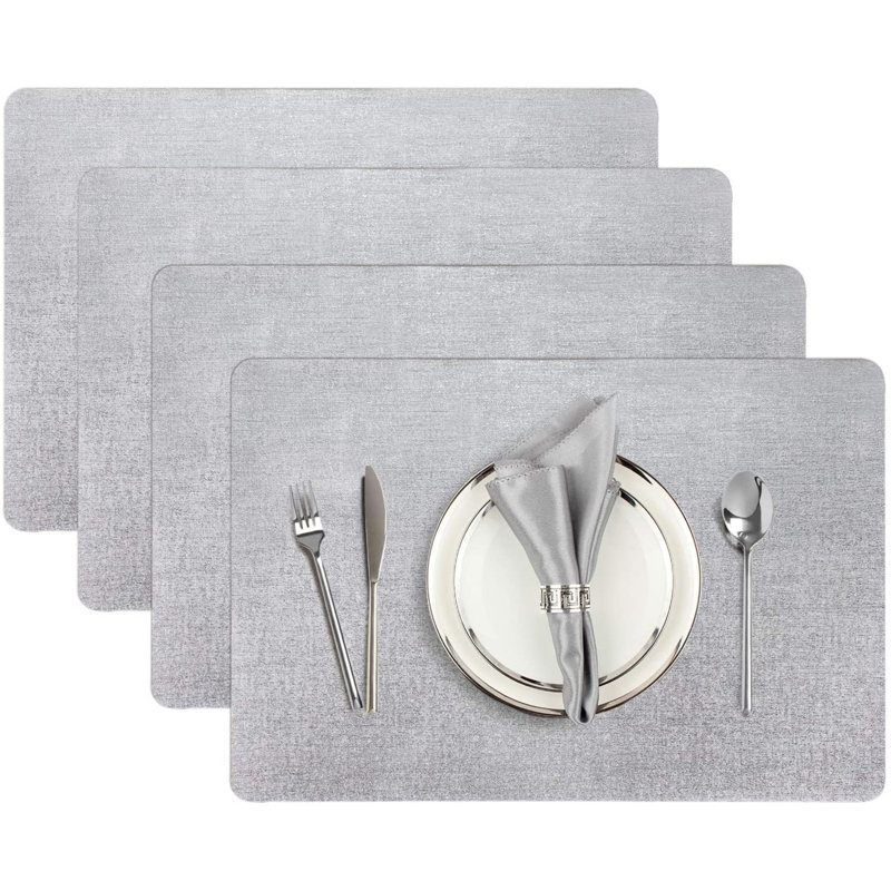Napperon en vinyle 17,5 "Biana, Argent