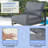 2 Person Aluminum Patio Chair Conversation Sets With Ottomans and Cushions