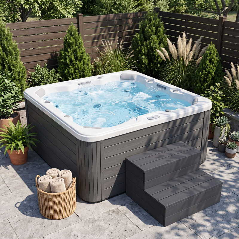 Escalier de spa extérieur imperméable multi-usage anti-dérapant pour le spa et la piscine
