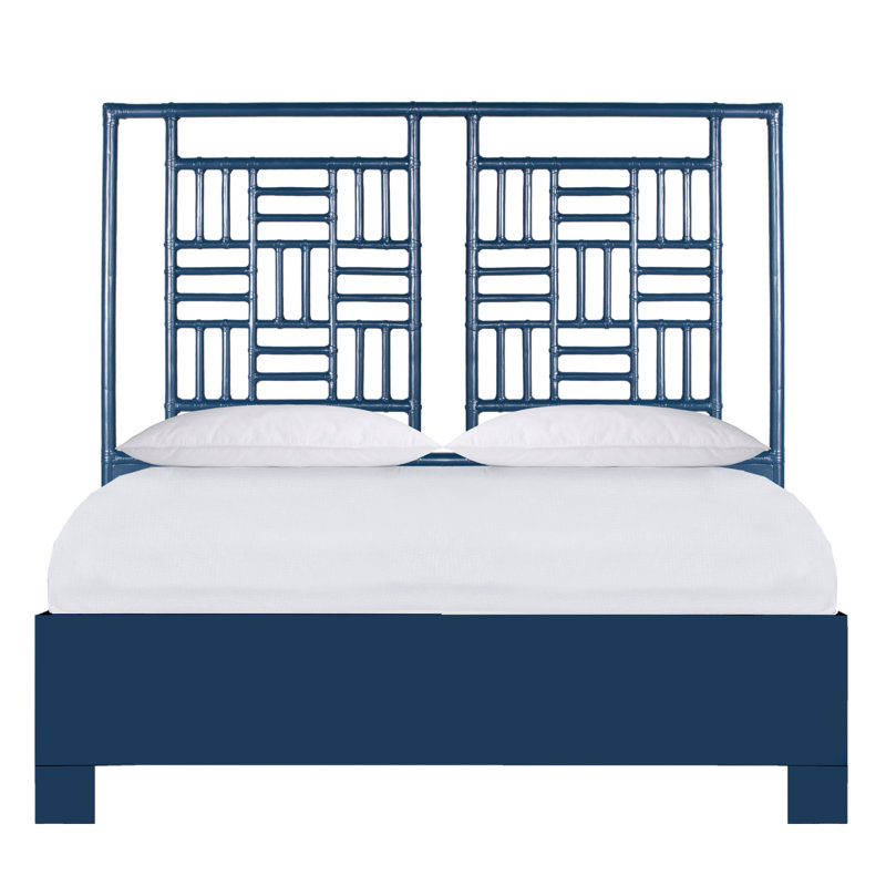 Lit plateforme Finn, Bleu ; bleu marine, Grand