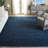 Ephrona Ebony Hand Tufted Wool Cotton Abstract Rug in Navy-973691598