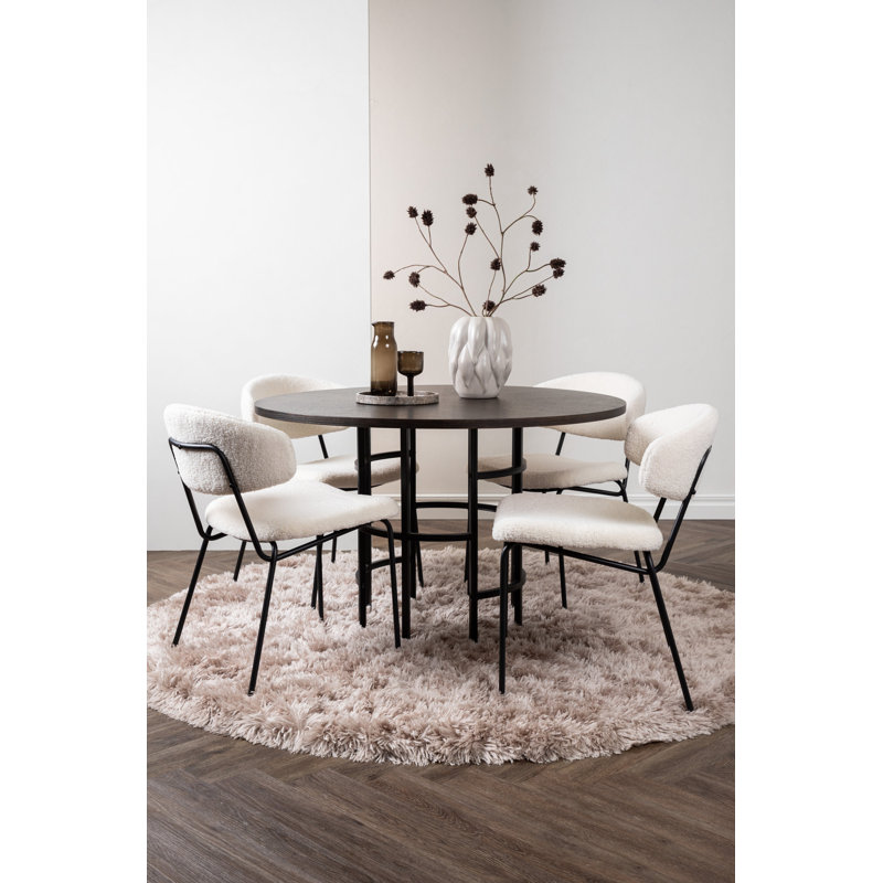 Burdick 4 - Person Dining Set, Brown