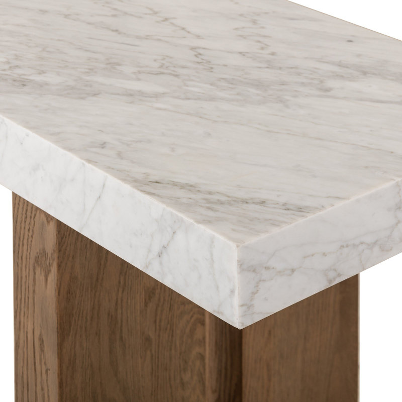 Olympia Console Table-White Carrara Marble
