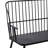 Metal Grill Style High Back Frame Patio Outdoor Bench with Trestle Legs and Armrests-30689853