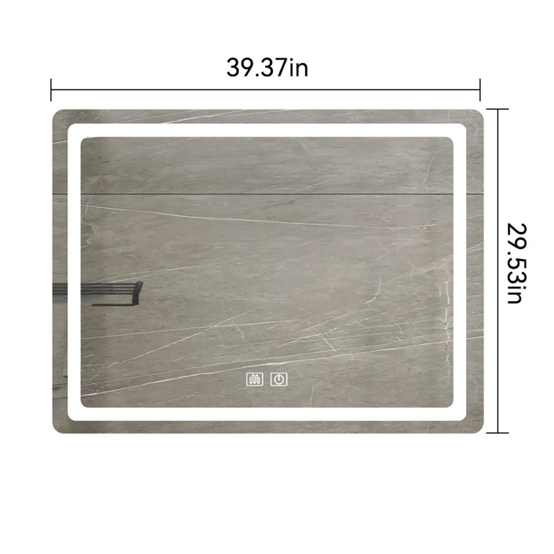 LED Single Bathroom Vanity Mirror In Polished Crystal Bathroom Vanity LED Mirror For Bathroom Wall Smart Lighted Vanity Mirrors