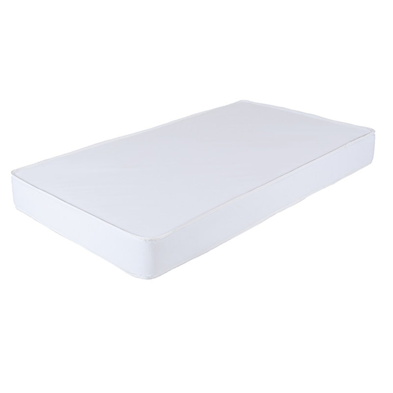 White Water-Resistant Poly Foam Crib/Toddler Mattress
