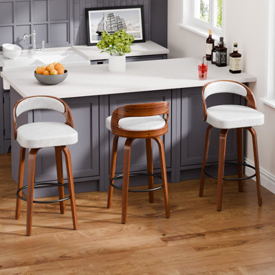 Ensemble de 3 tabourets de bar pivotants 29,2 po