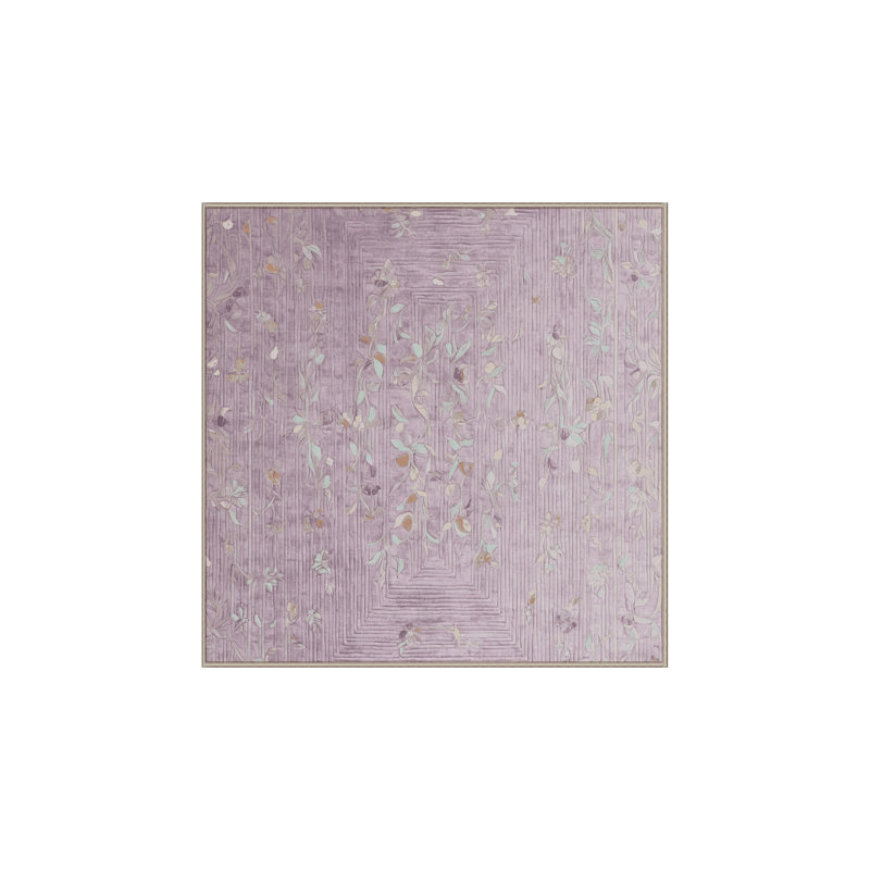 Tapis beige lavable à la machine, Carré 6 pi