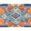 Tapis bleu noué à la main de conception unique 8 pi 4 po x 9 pi 7 po New Age Tyaria