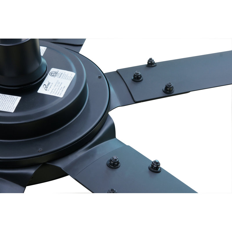 iLIVING 6 Blades BLDC Big Ceiling Fan, High Volume Low Speed Outdoor Fan with Powerful Brushless DC Motor Reversible Industrial Commercial and Residential, with IR Remote
