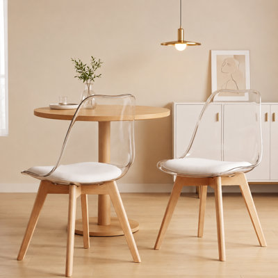  Chaises de salle à manger rembourrées en bois massif Fashank